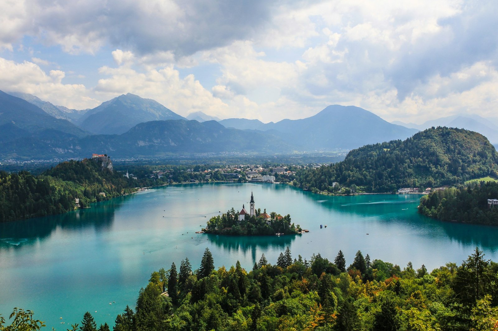 Lake Bled with its island and church, Slovenia