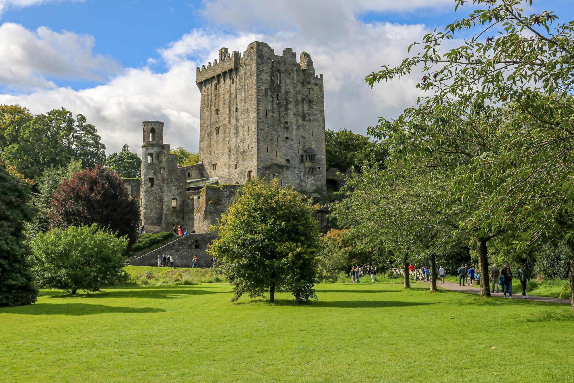 Blarney Castle entouré de verdure luxuriante - Cork, Irlande