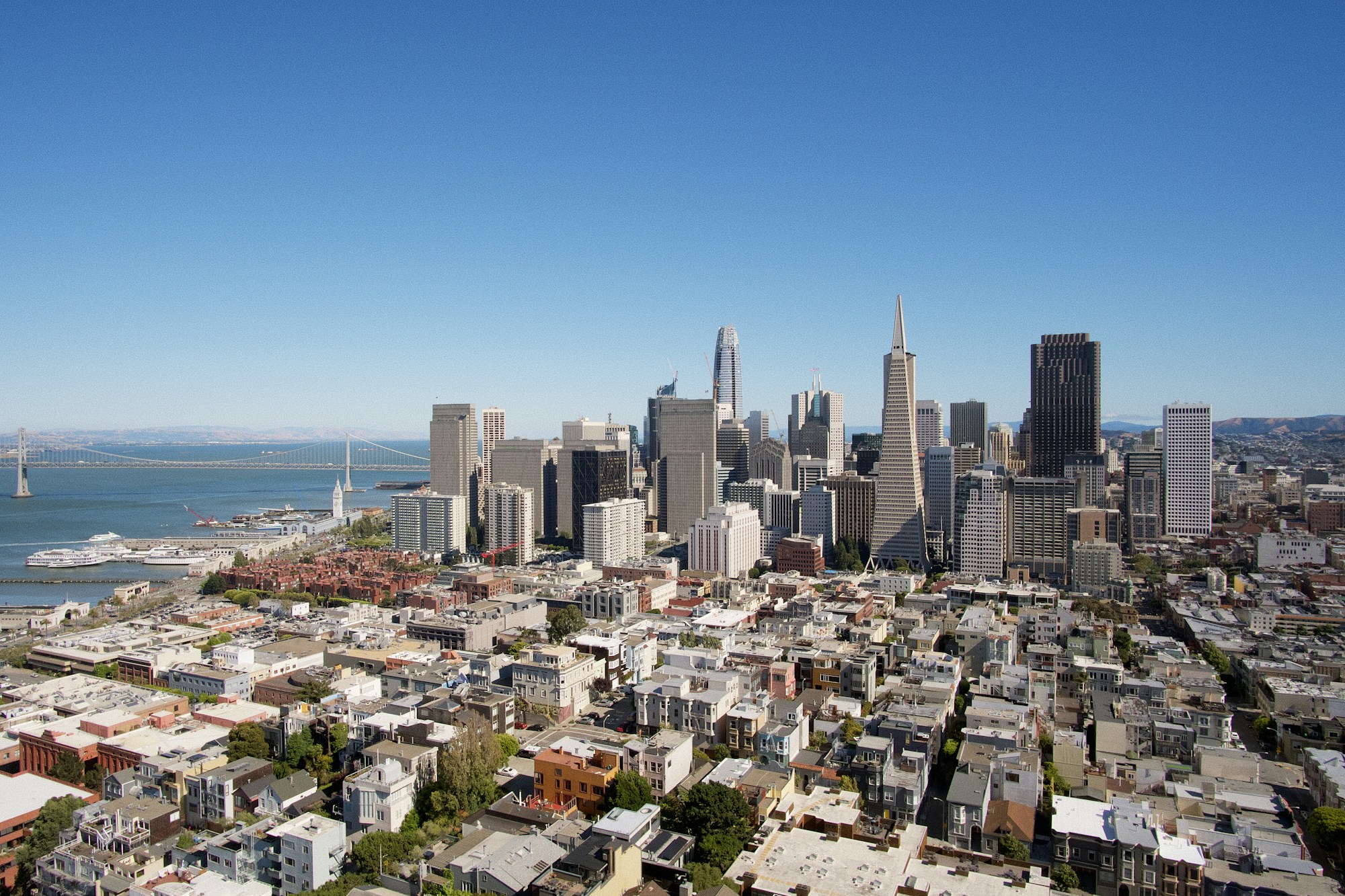 Vue du Golden Gate Bridge et de la baie de San Francisco