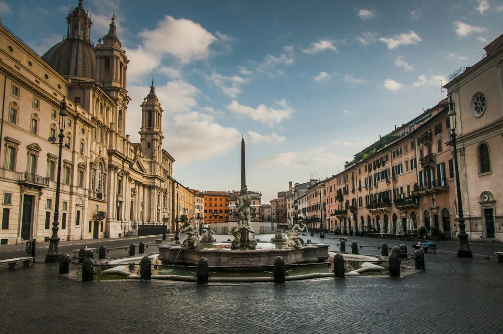 Piazza Navona et ses fontaines baroques à Rome