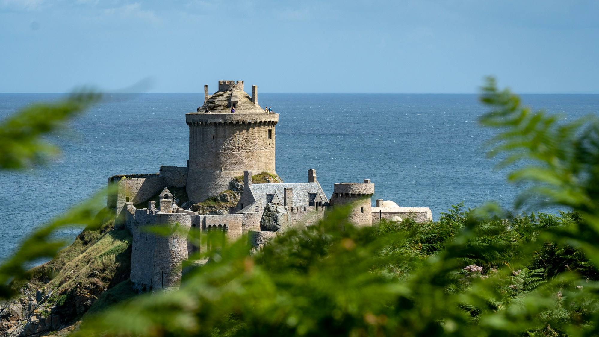 Fort la Latte on the Breton coast, cliffs and sea