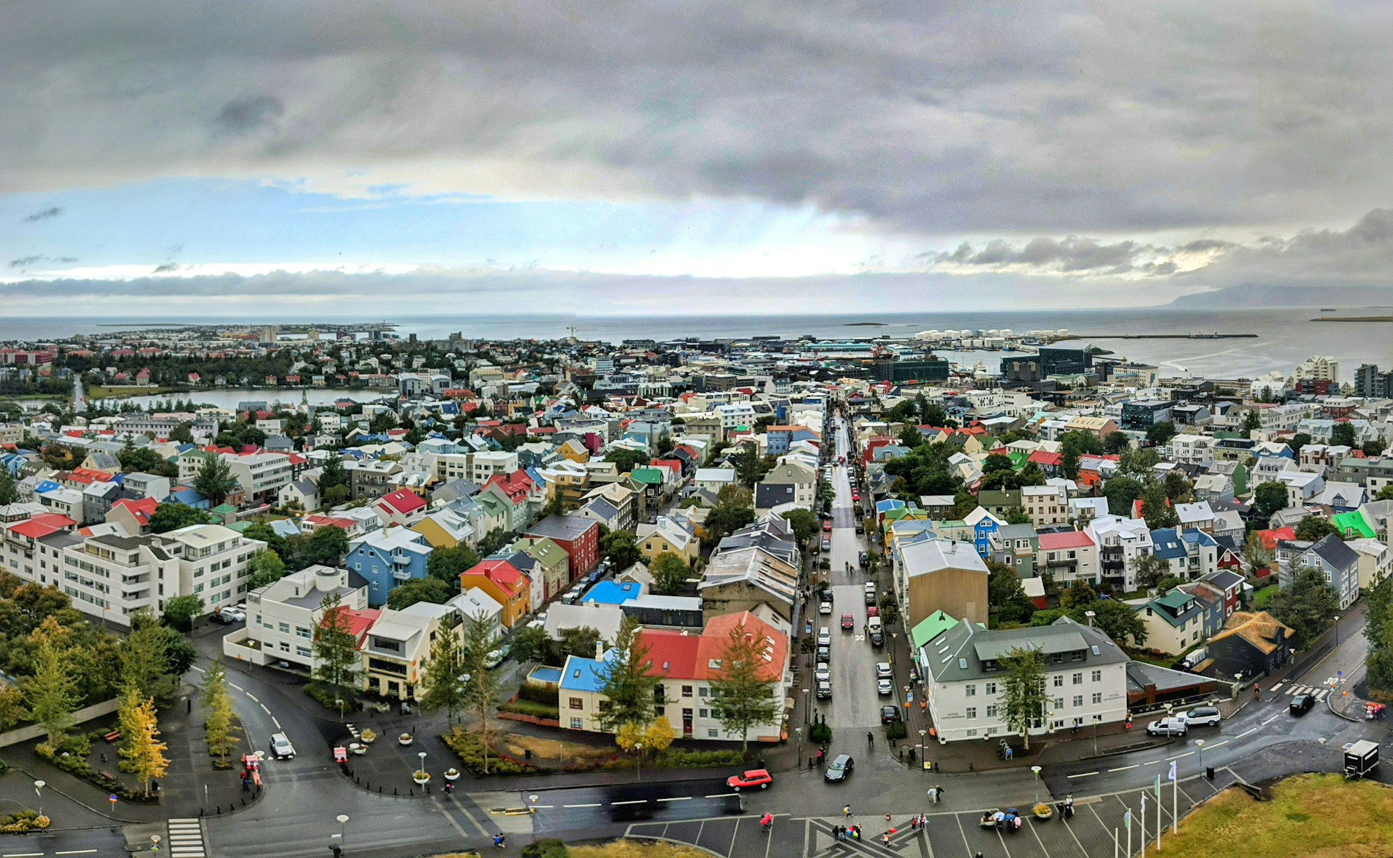 Vista aerea di Reykjavik, capitale dell'Islanda