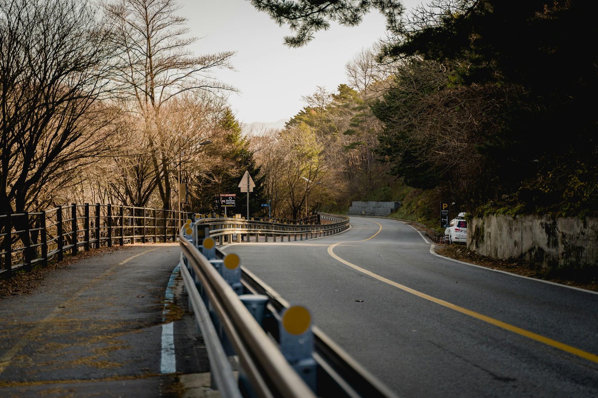 Mountainous and industrial landscape of Taebaek in South Korea, filming location of Descendants of the Sun