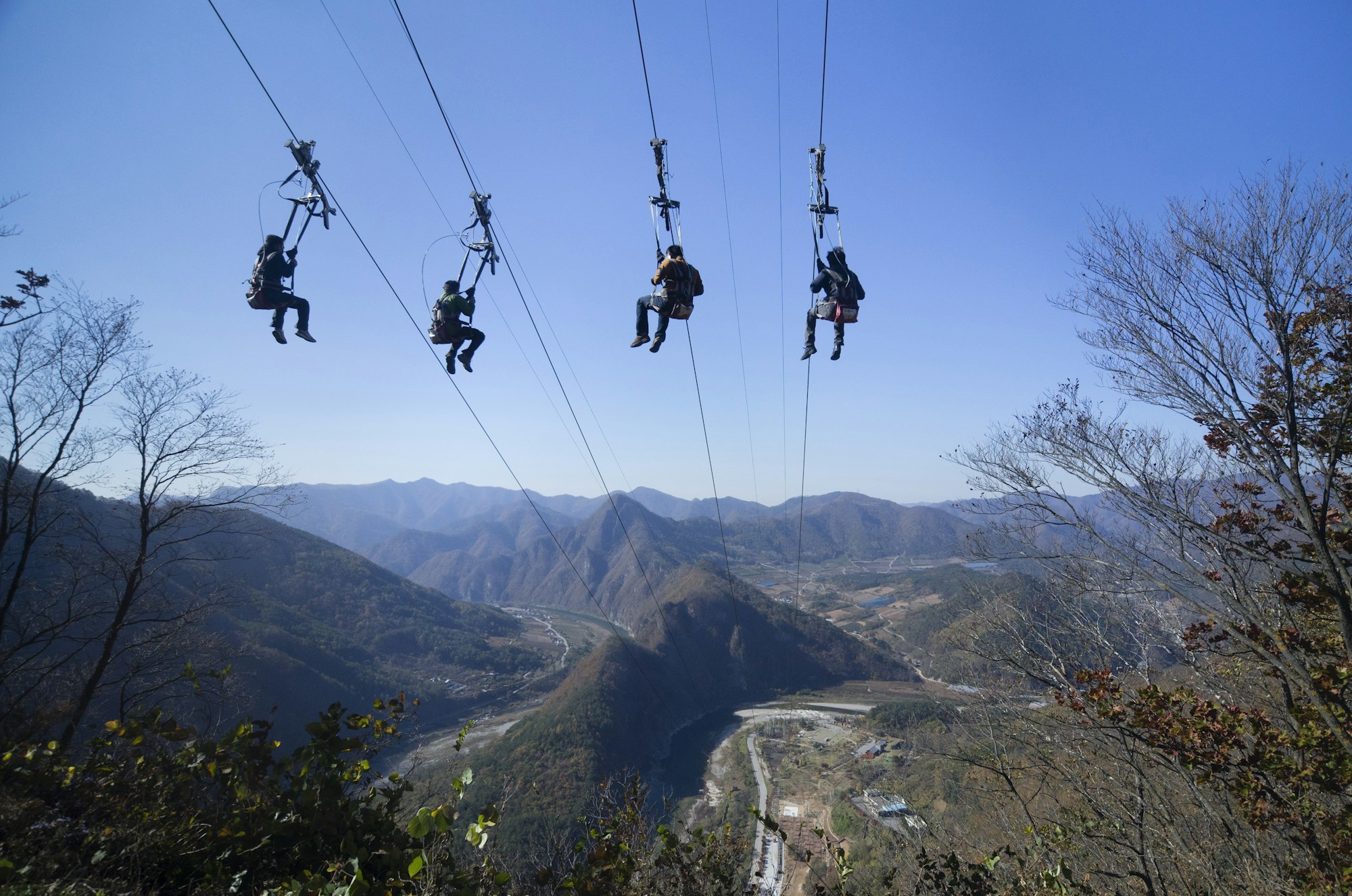 Mountain landscape of Yeongwol in Gangwon Province, filming location of Crash Landing on You