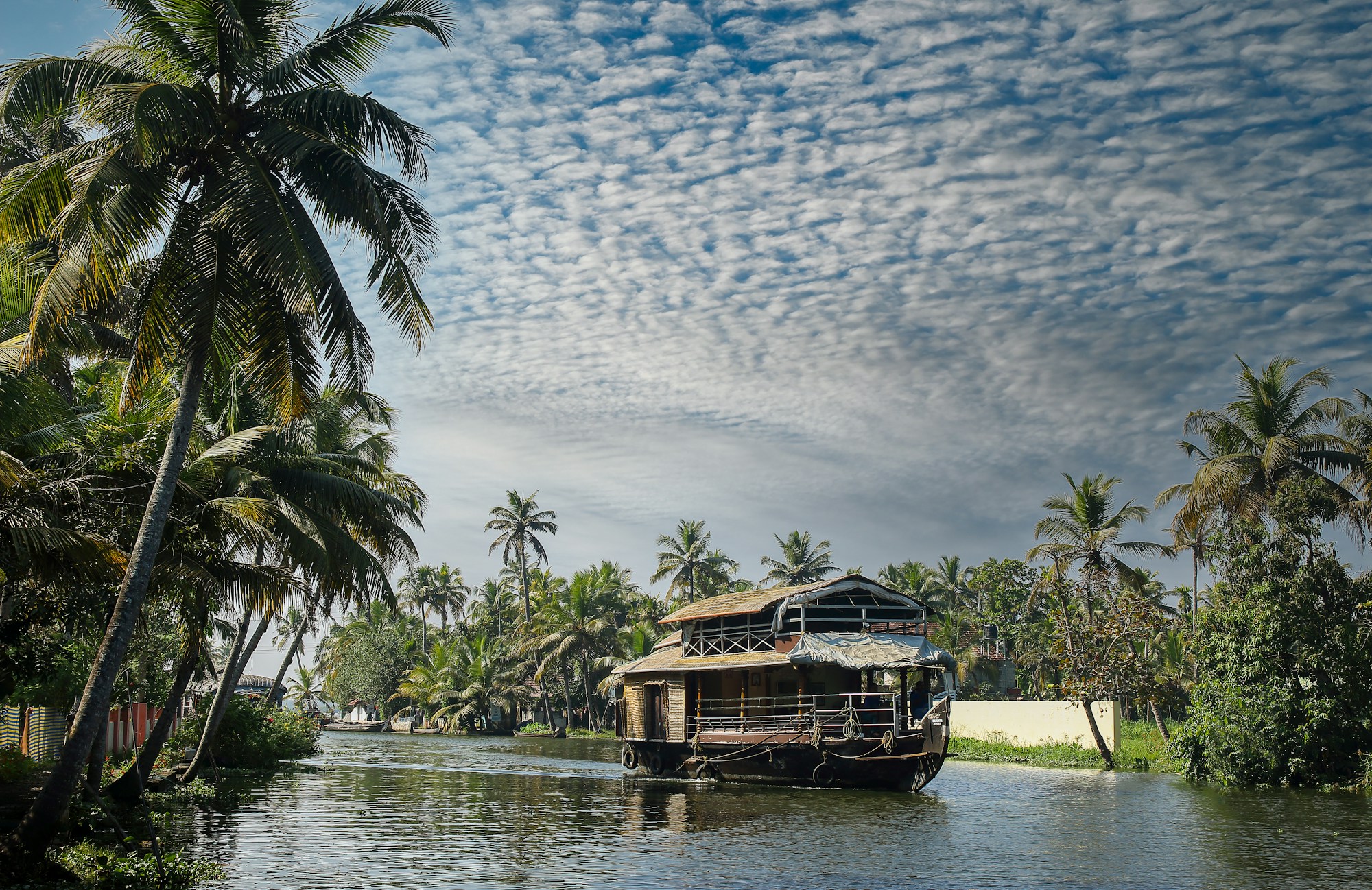Houseboat on Kerala backwaters, India