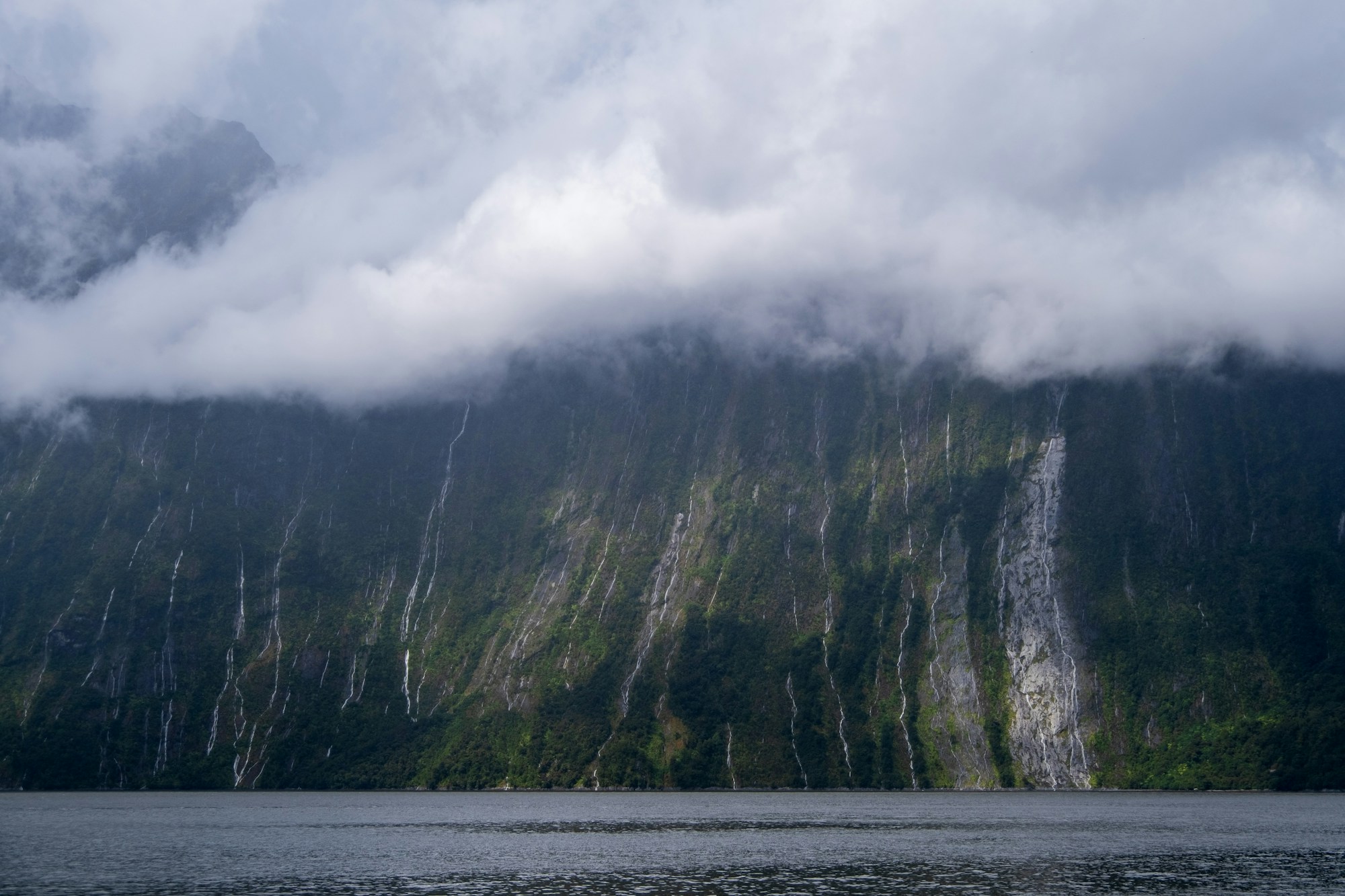 Fjord de Milford Sound en Nouvelle-Zélande avec montagnes et eaux calmes