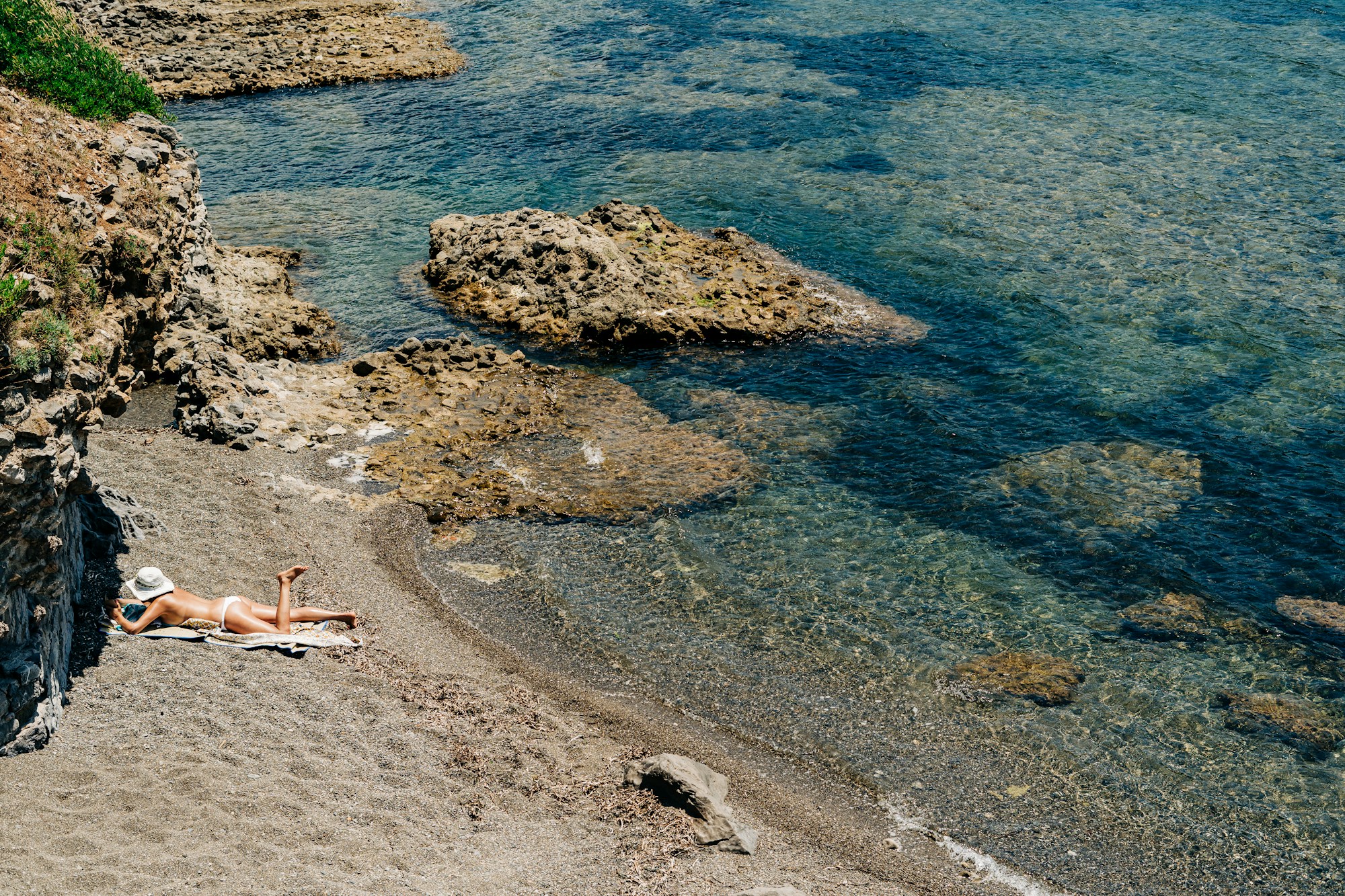 Wild cove and turquoise sea on the Maratea coast in Basilicata, southern Italy