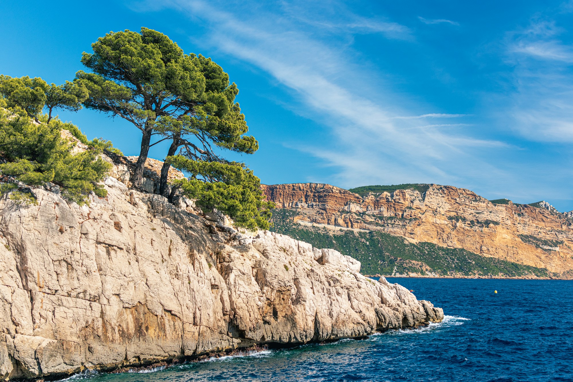 The secluded cove of Plage Mala at Cap d'Ail on the French Riviera between Nice and Monaco