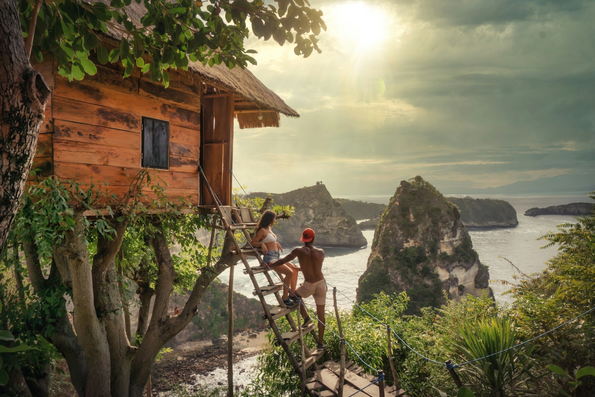 Rizières tropicales de Tegallalang près d'Ubud à Bali