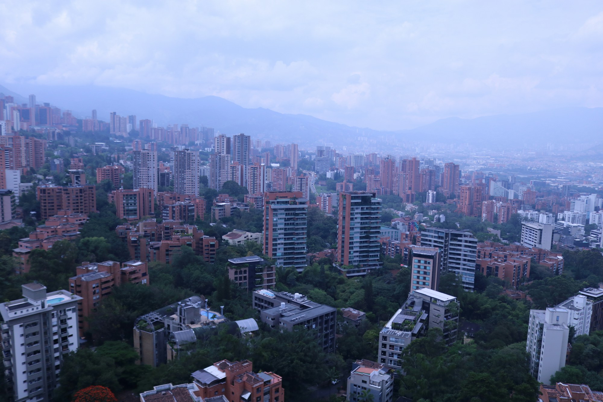 Panoramic view of Medellín, Colombia, city of eternal spring for digital nomads