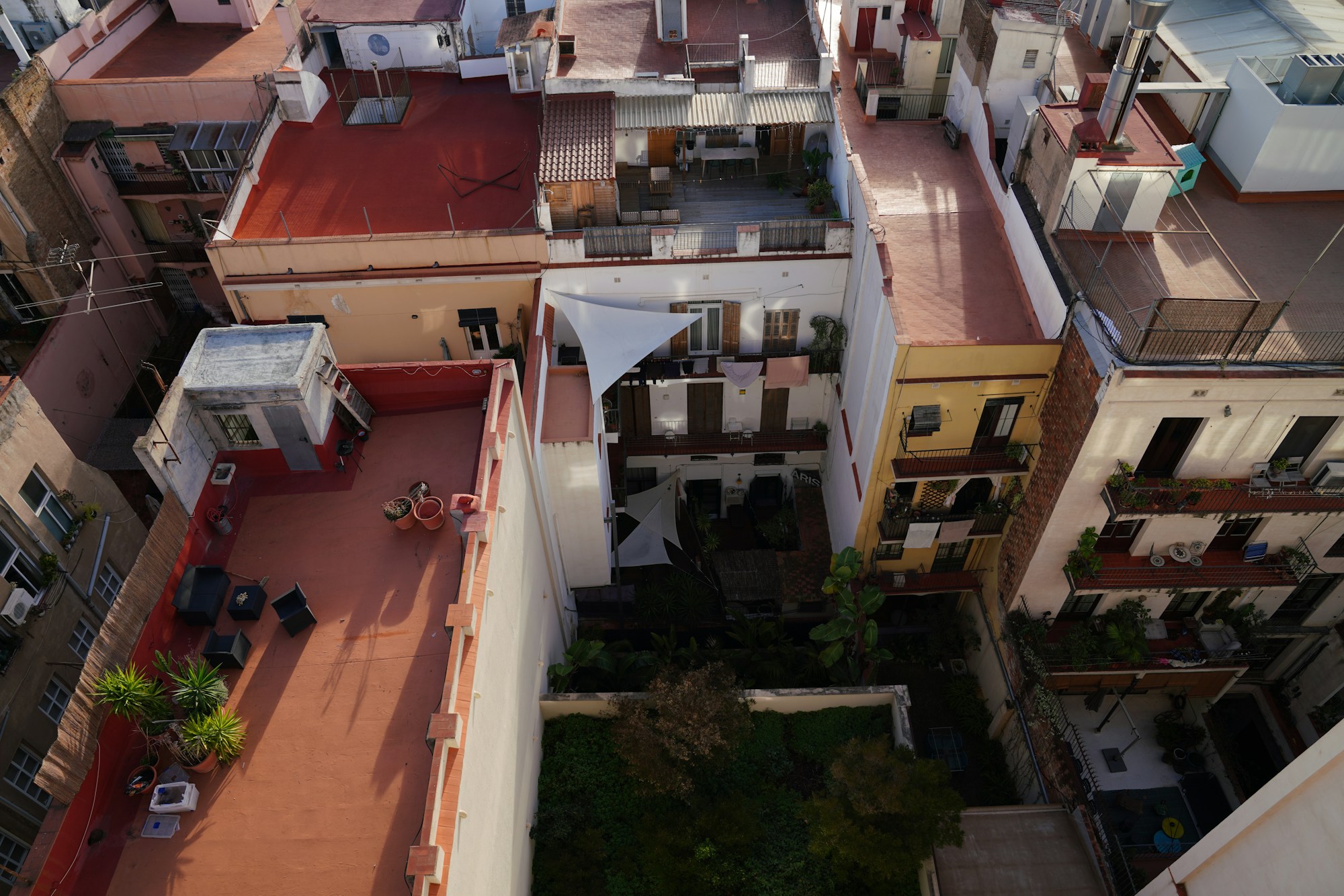 Panoramic view of Barcelona's rooftops in Spain, a European destination for digital nomads