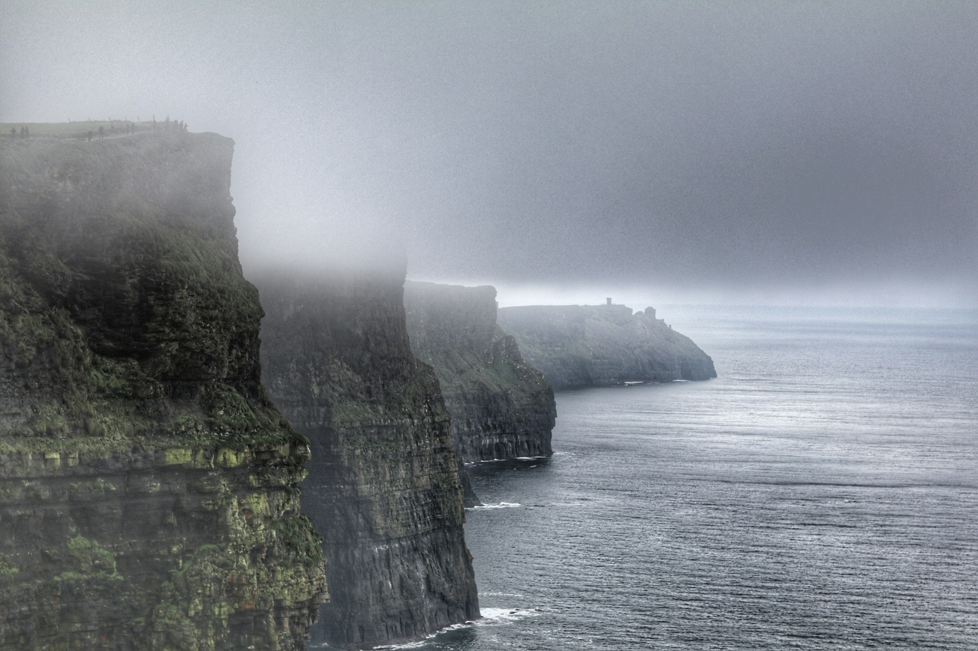 Cliffs of Moher in Ireland overlooking the Atlantic Ocean