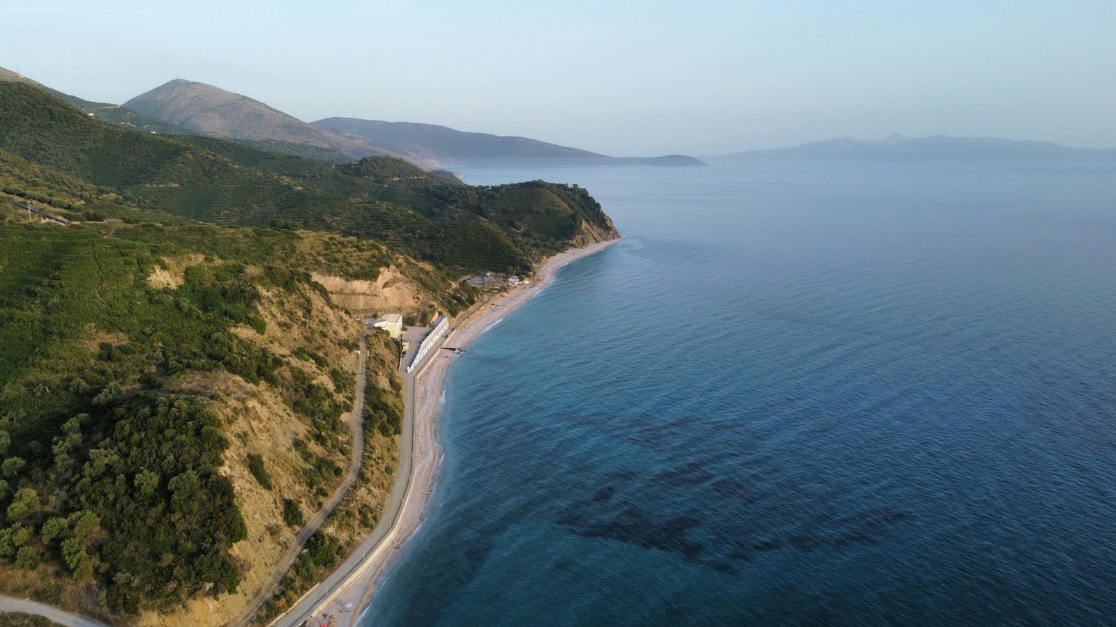 Bunec beach on the Albanian Riviera with turquoise water, Ionian Sea