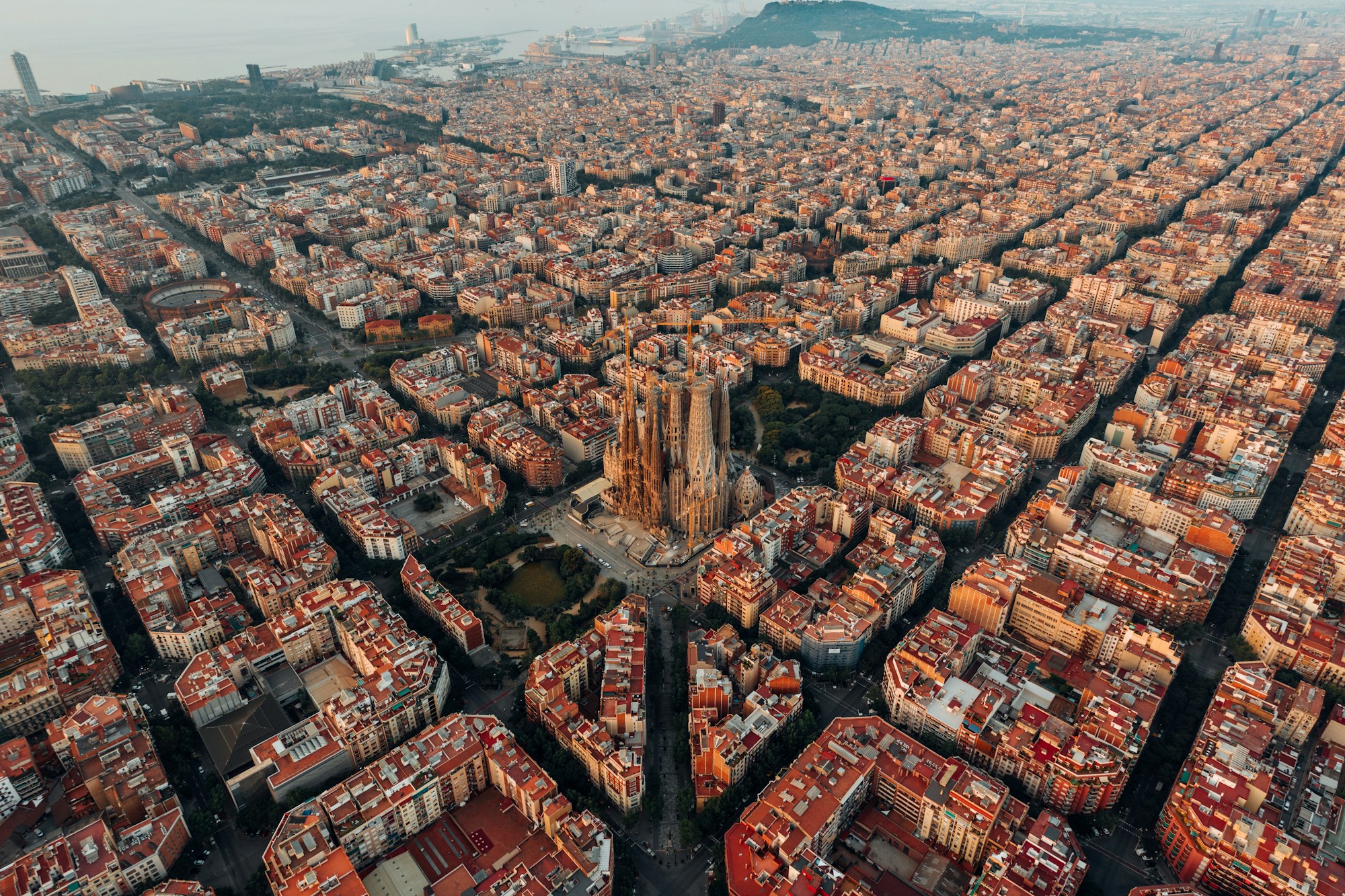 Panoramic view of Barcelona with the Sagrada Família, a wheelchair-accessible destination