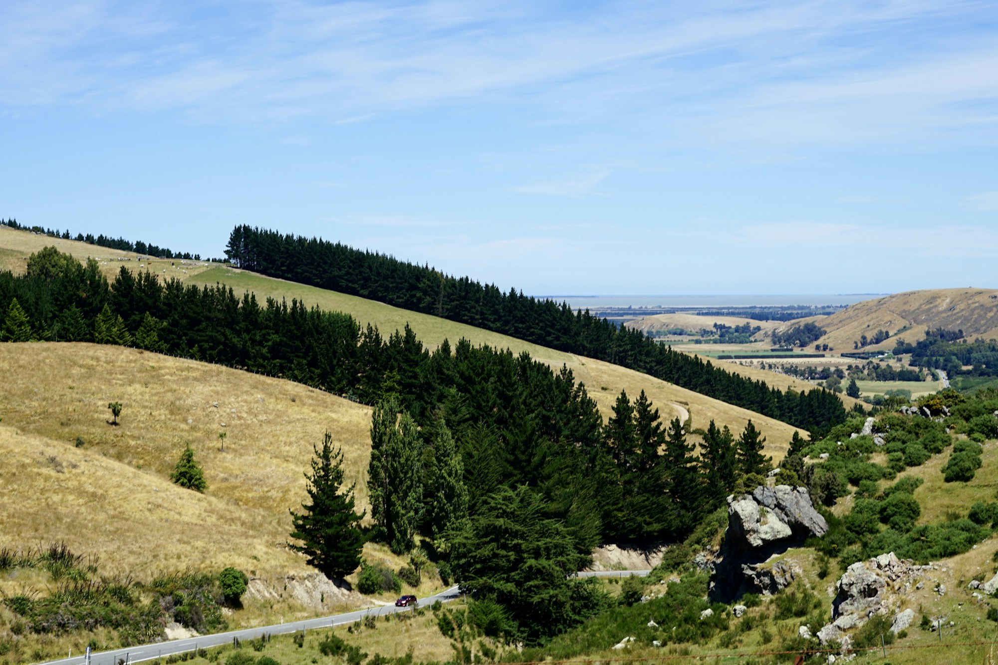 Panoramic view from the Port Hills over Christchurch and the Canterbury Plains