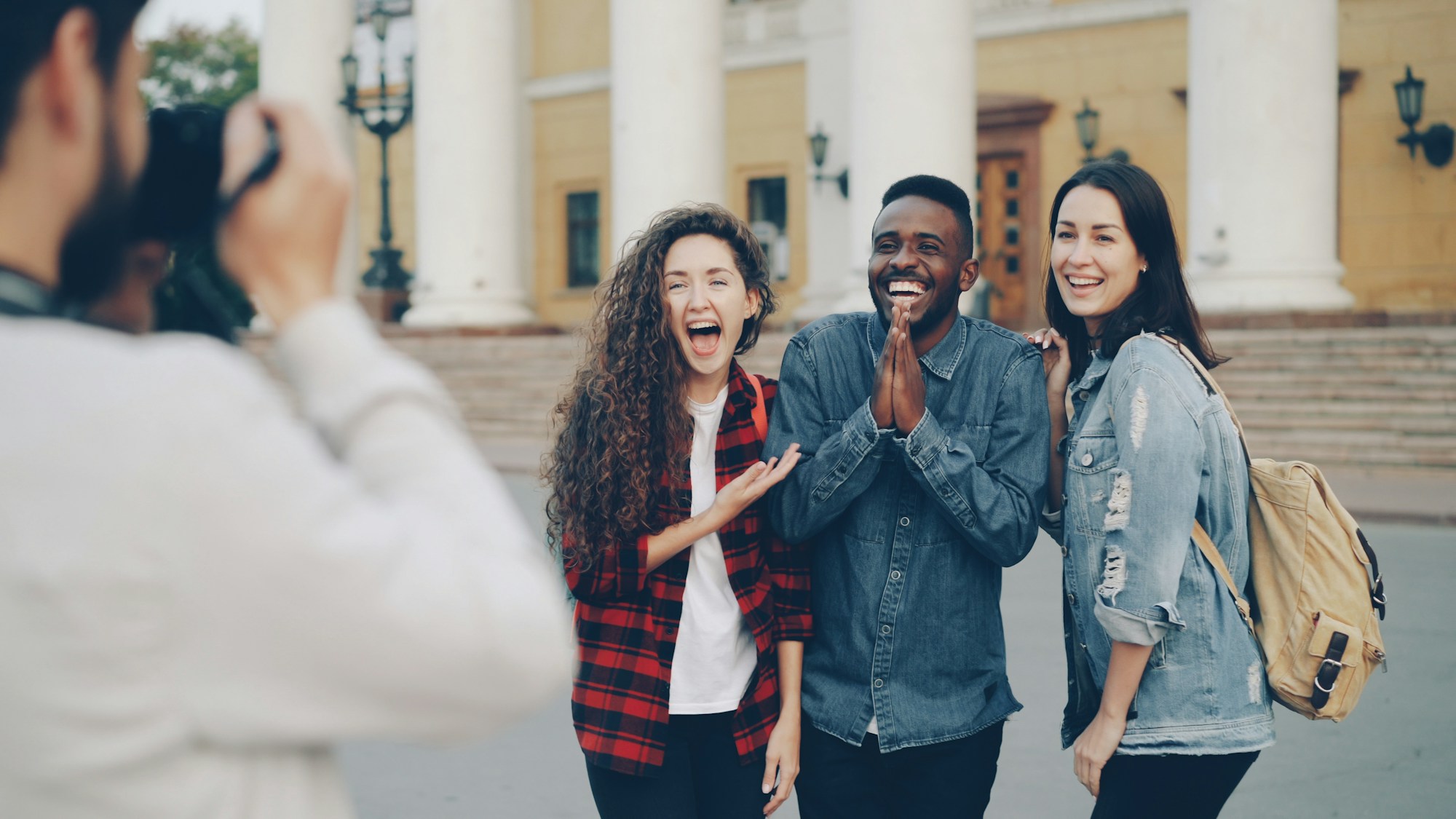 Friends laughing together on a women-only trip
