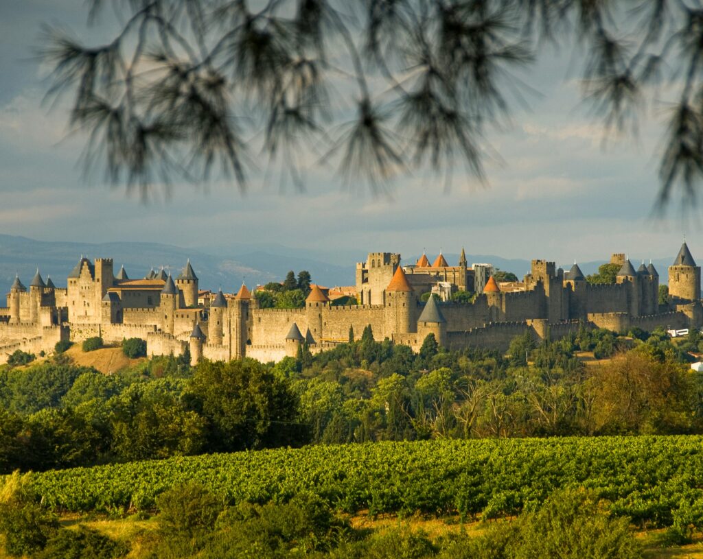The Cité of Carcassonne at sunset — Royal Fortresses of Languedoc, 2026 UNESCO candidacy