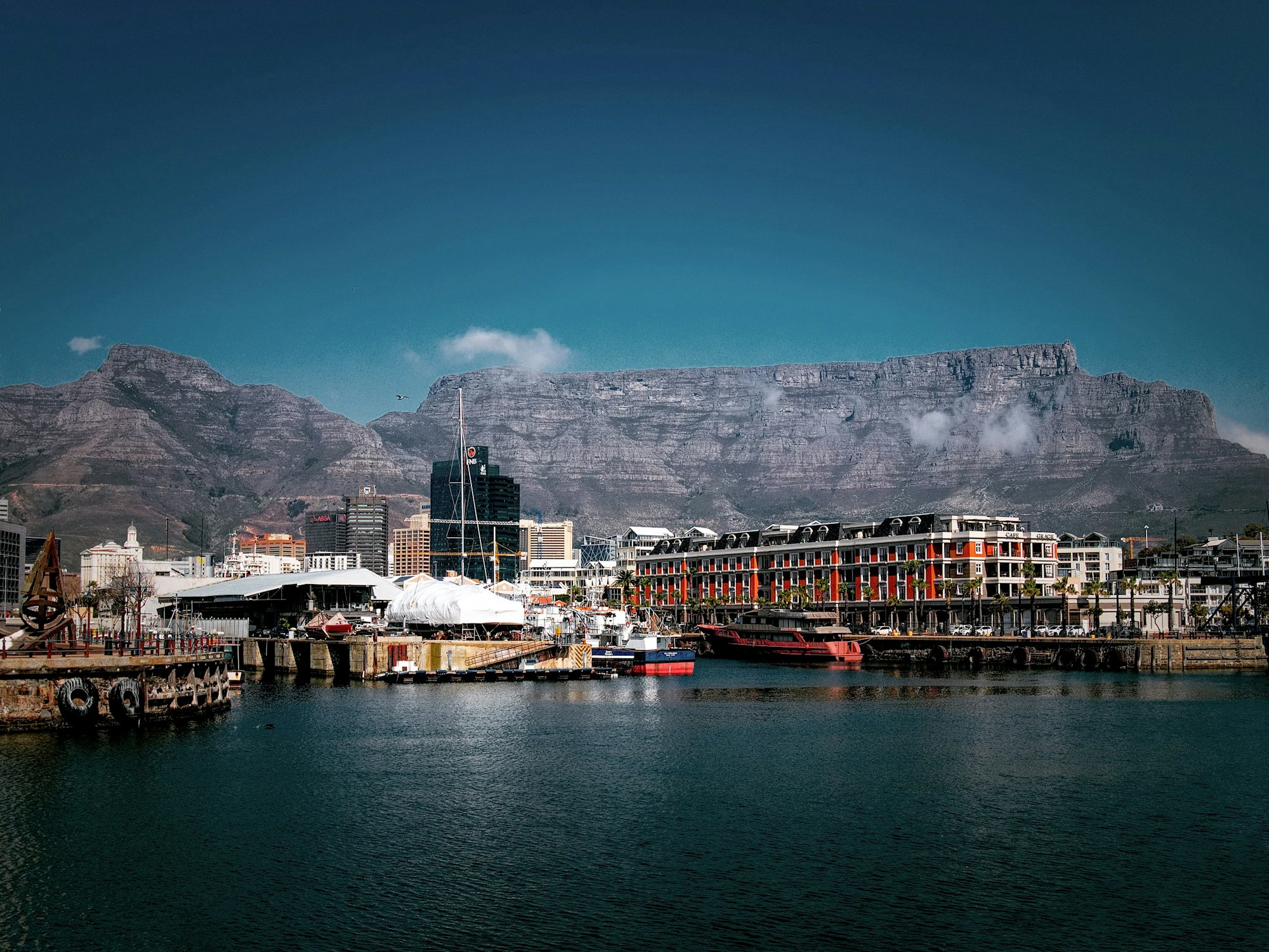 Cape Town and Table Mountain in South Africa, now a key stop on repositioning cruises