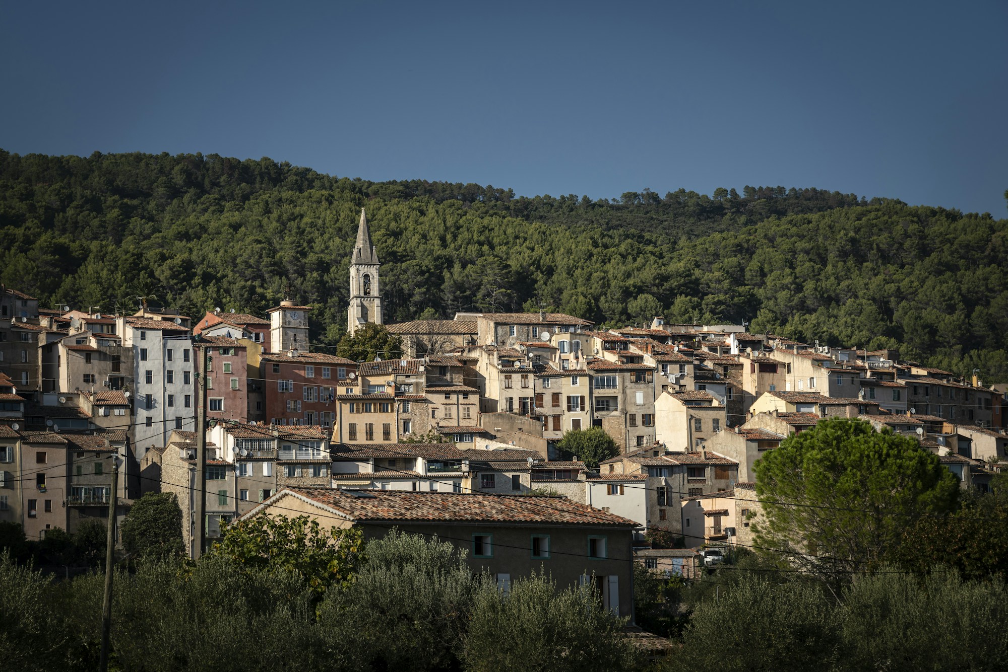 Provençal village in the Var, typical landscape of the south of France