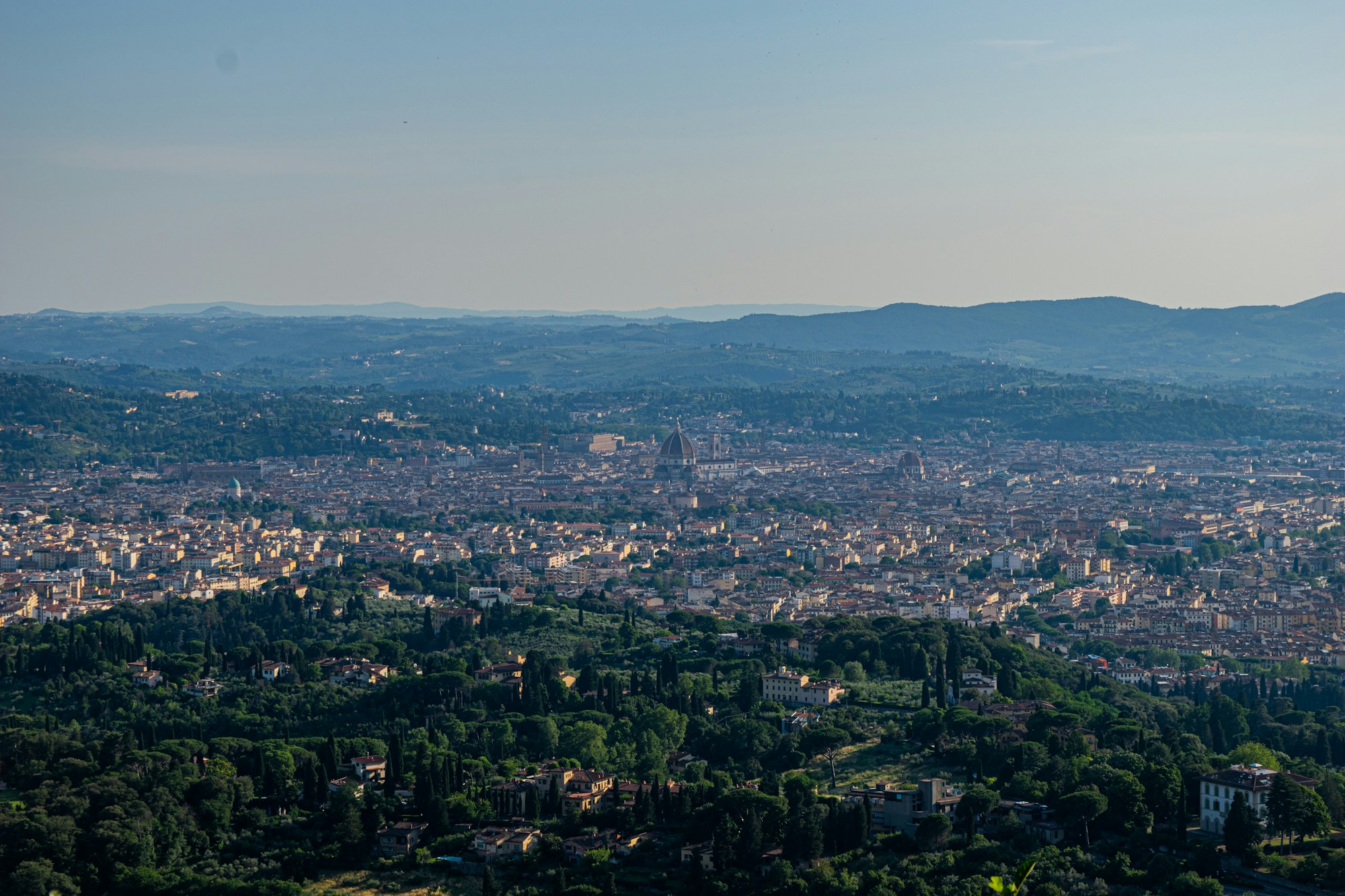 Vue panoramique de Florence depuis les collines de Fiesole