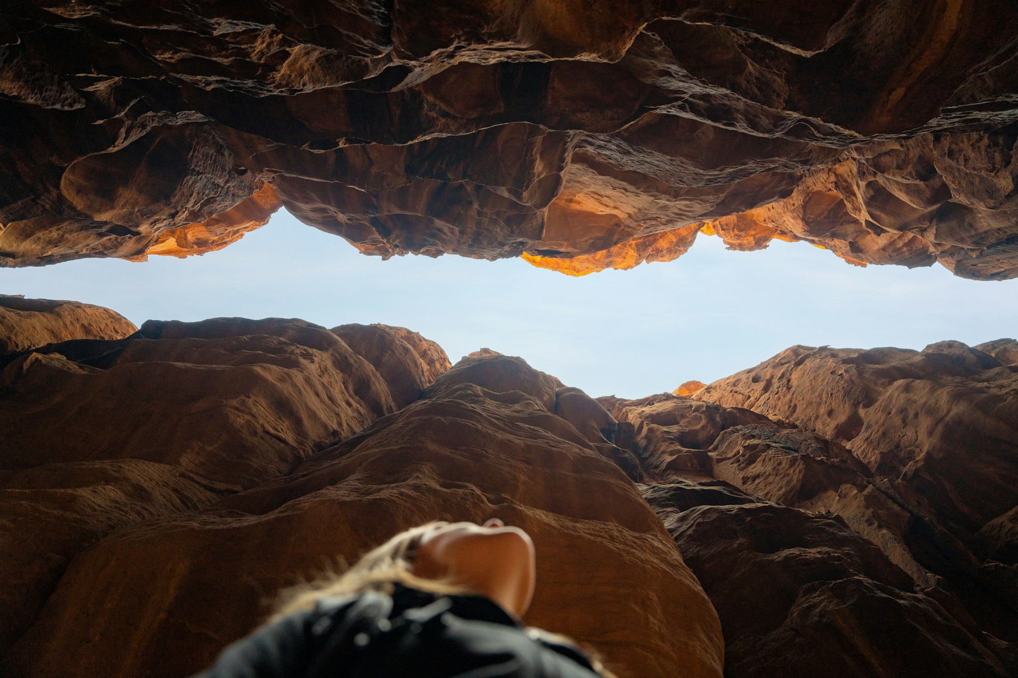 Canyon dans le désert de Hisma, région de NEOM, Arabie Saoudite — paysage protégé de la réserve naturelle