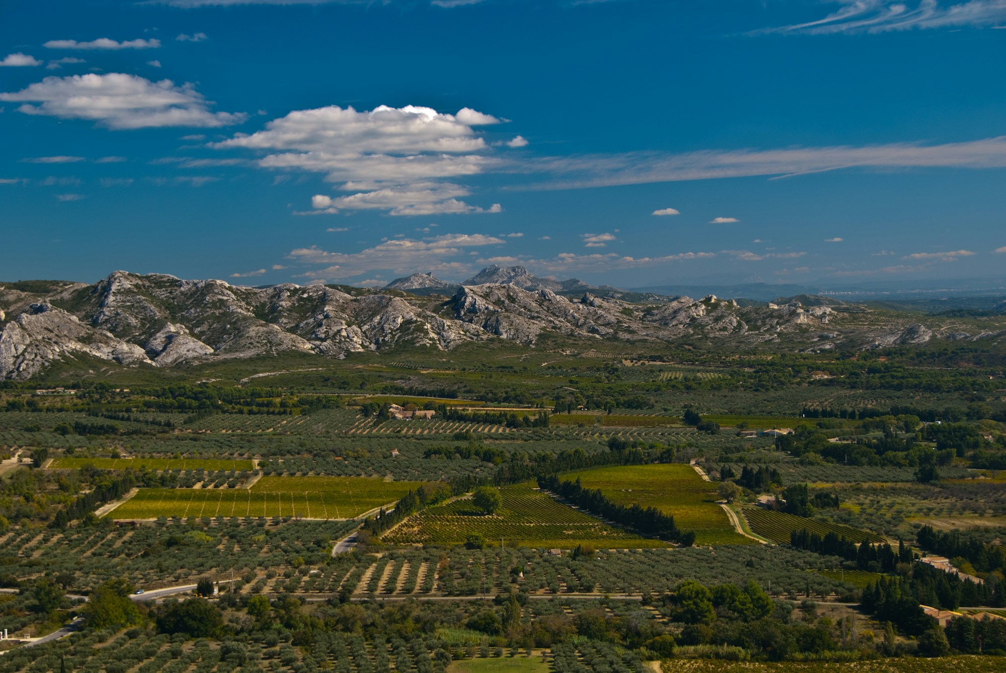 Paysage des Alpilles près des Baux-de-Provence