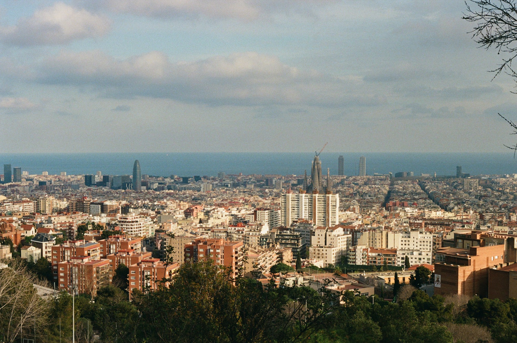 Vue panoramique de Barcelone depuis le Parc Güell