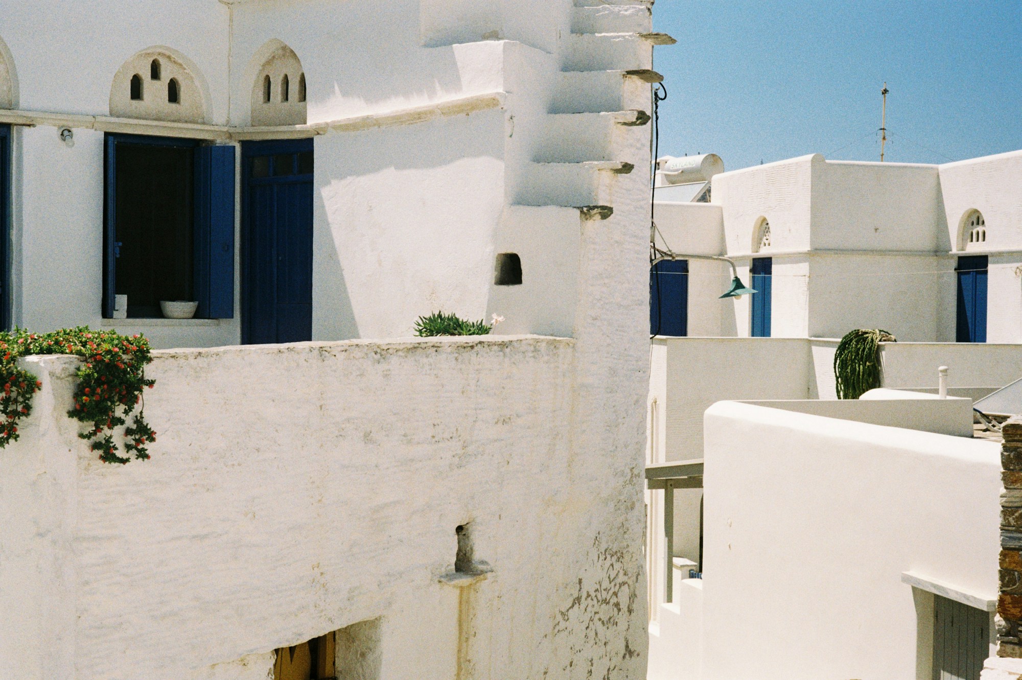 Typical white Cycladic houses on the island of Tinos, Cyclades, Greece