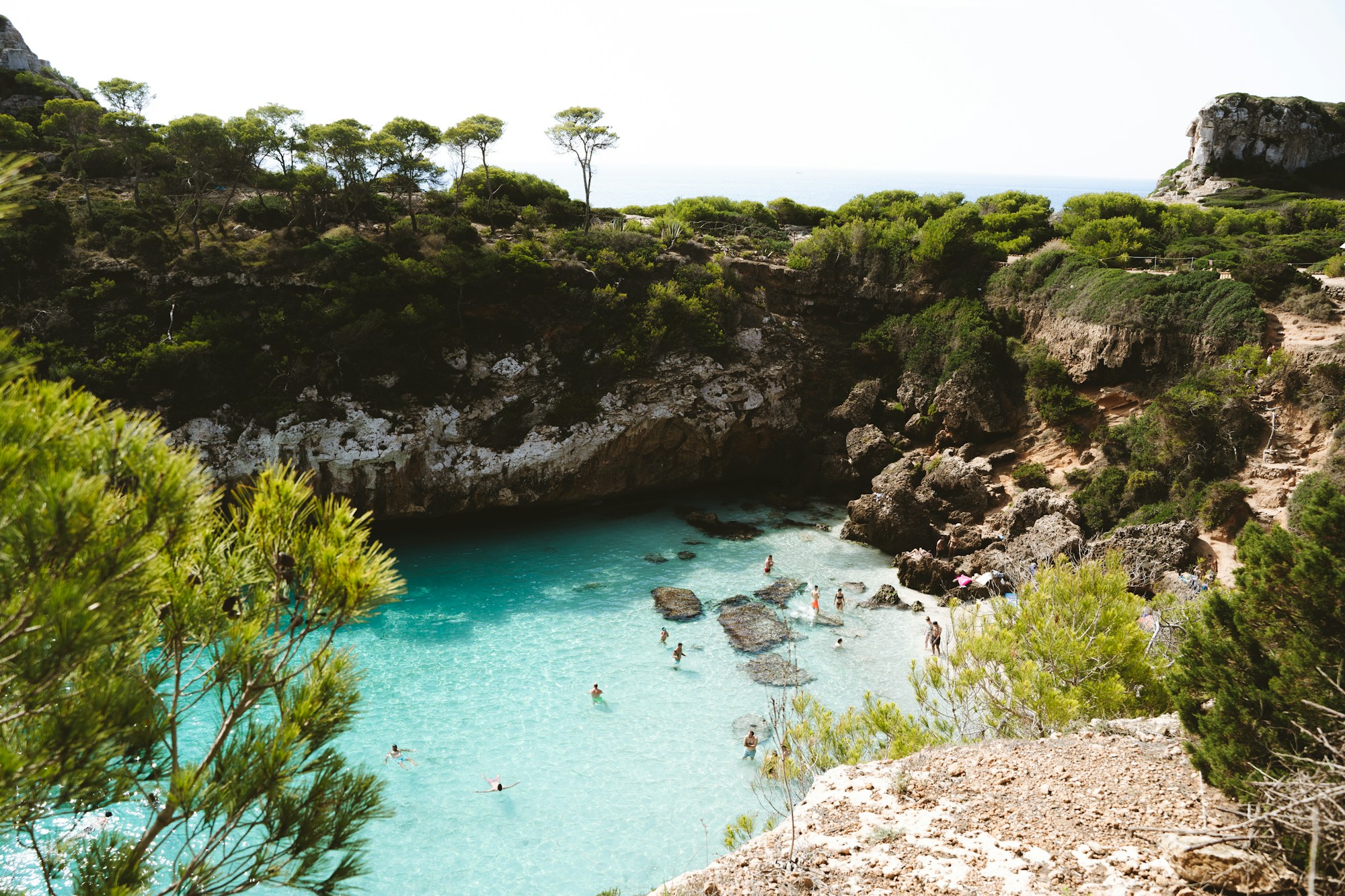 Caló des Moro, turquoise cove emblematic of Mallorca, Spain