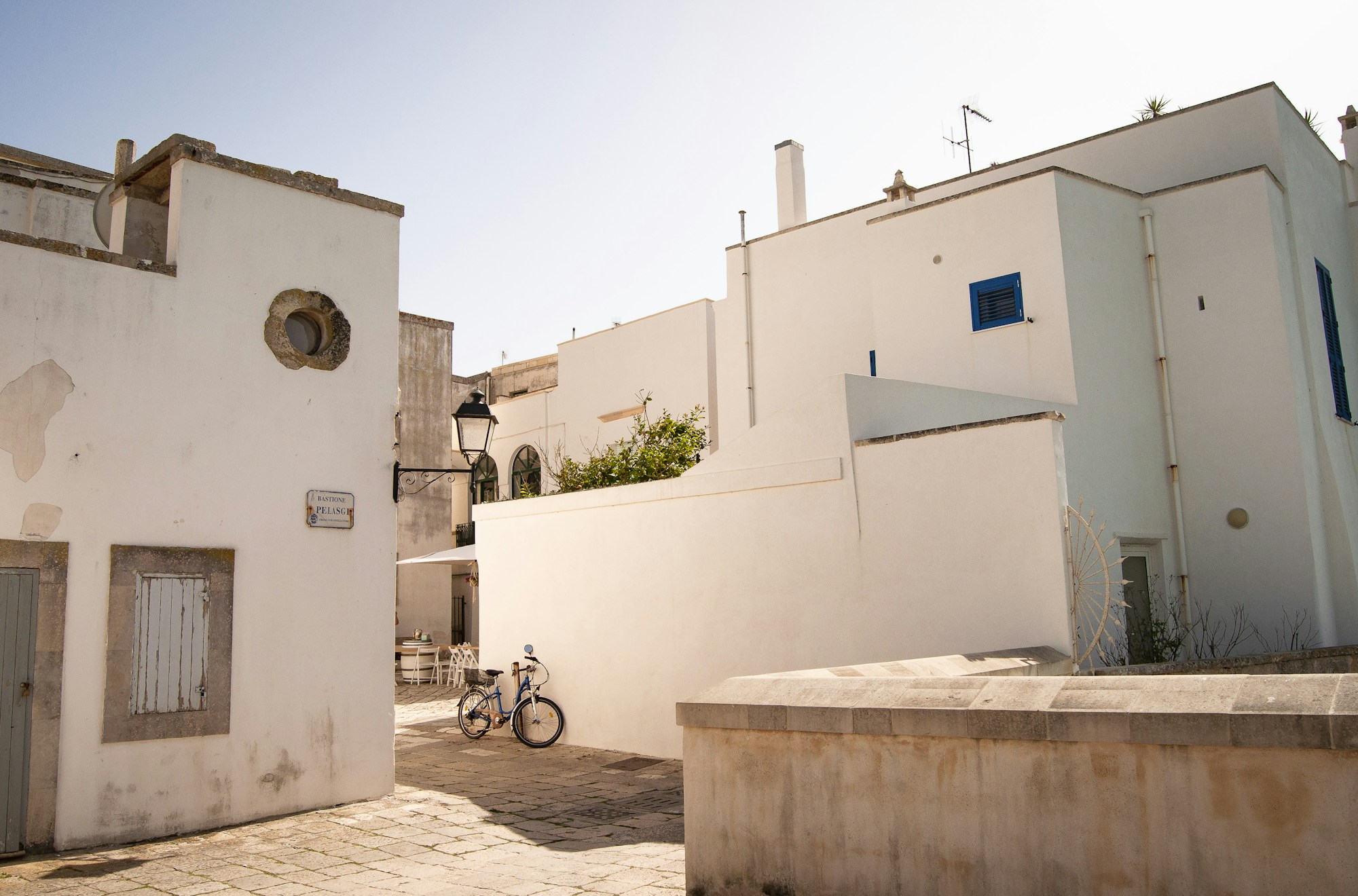 Old town of Otranto with white sun-drenched facades, Puglia, Italy