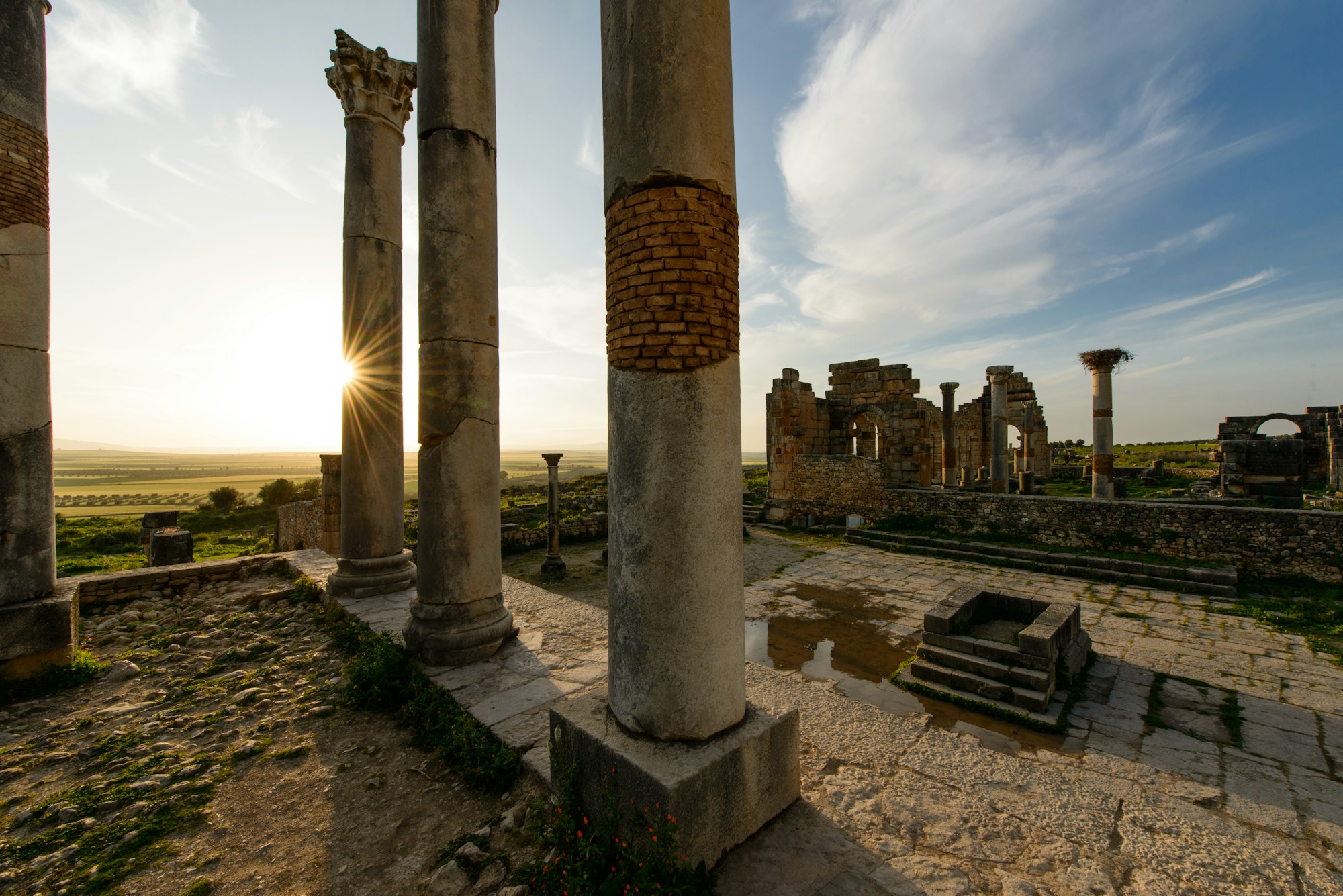 Ruines romaines de Volubilis au Maroc - site UNESCO idéal pour voyages scolaires