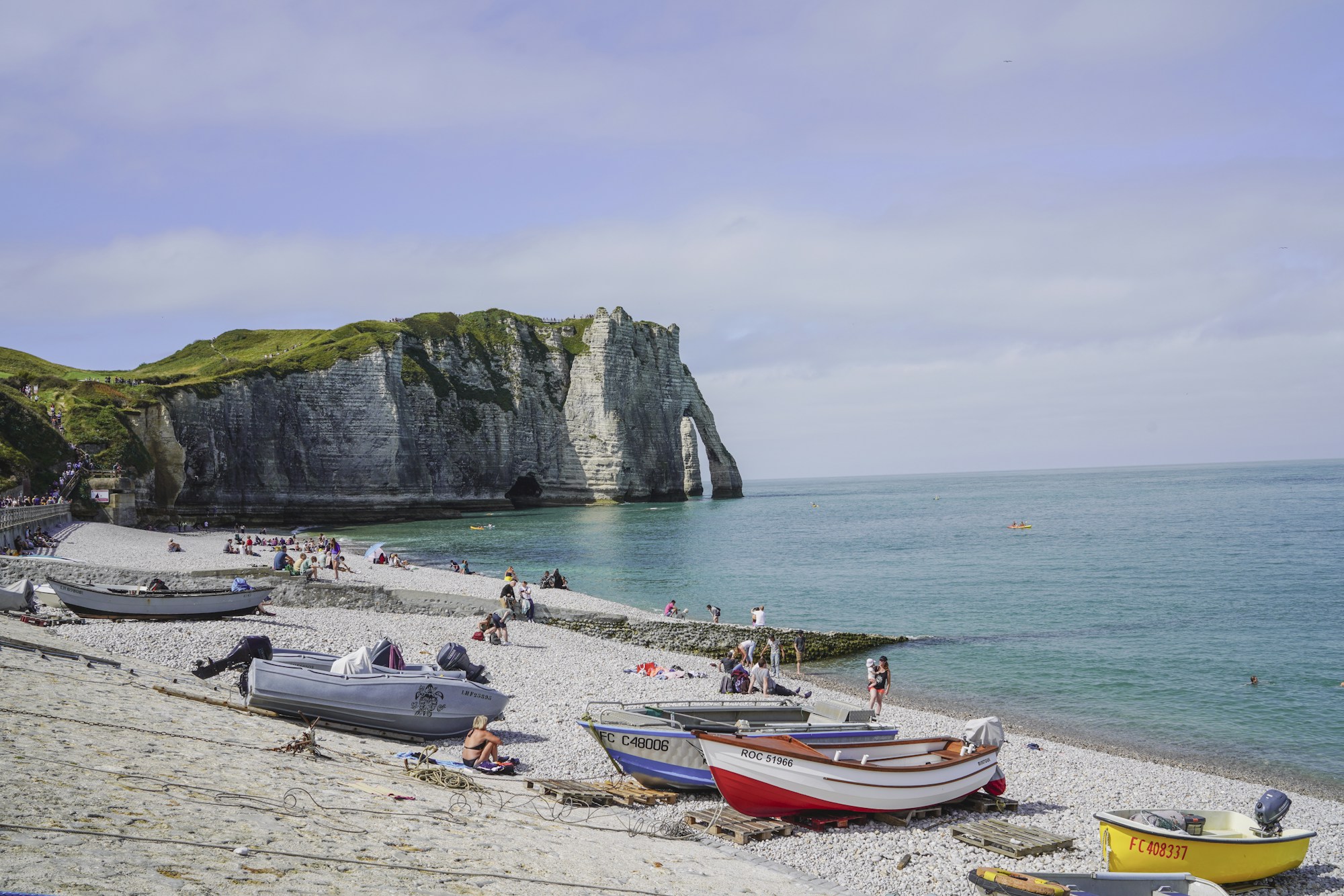 Côte normande avec falaises blanches — paysage de la Manche en Normandie