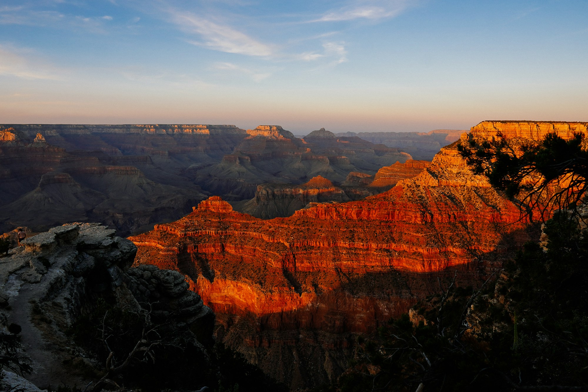 Vue panoramique du Grand Canyon en Arizona