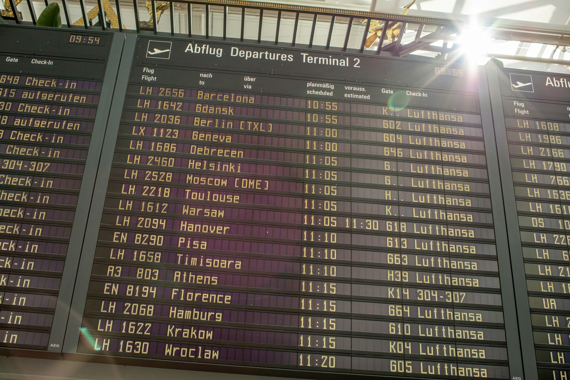 Airport departures board — passenger rights during ATC strike 2026