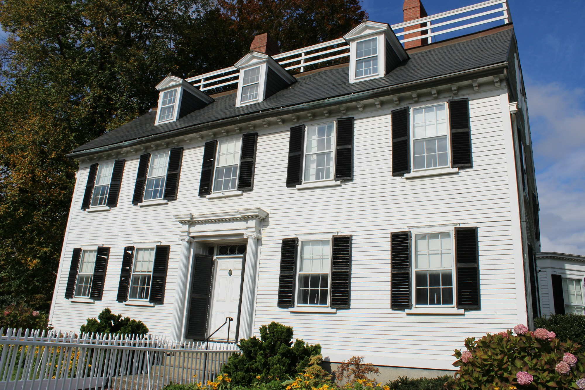 Ropes Mansion in Salem, Massachusetts, a white colonial house known as the Hocus Pocus house