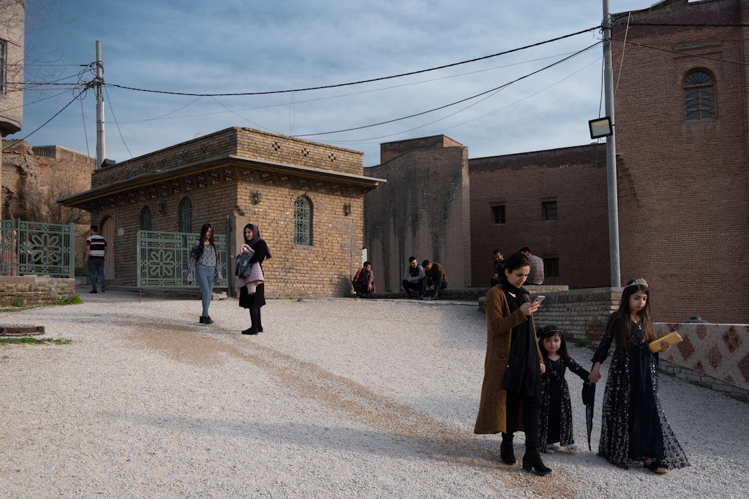 Busy street at the foot of Erbil Citadel, Iraqi Kurdistan