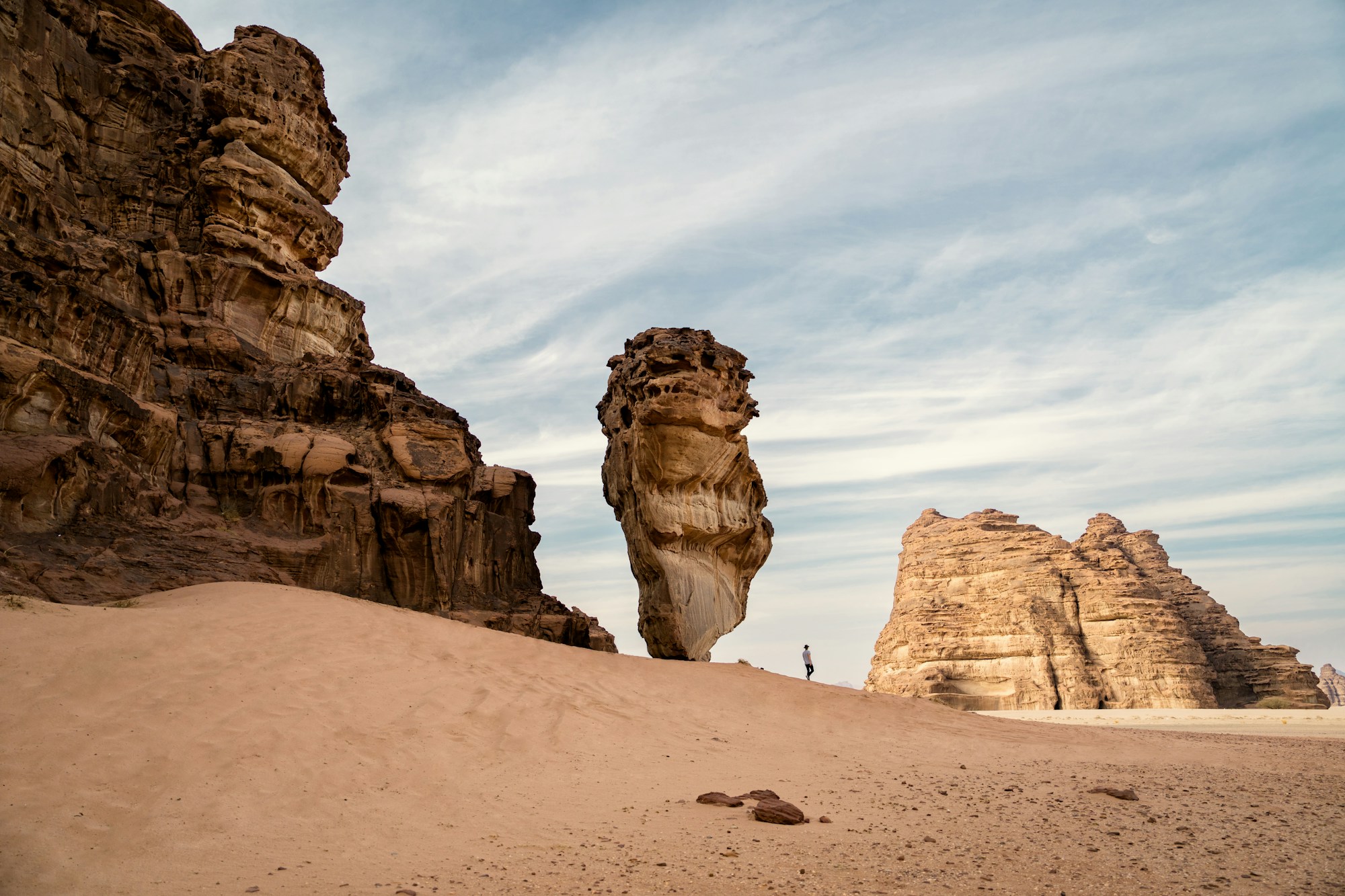 Hisma Desert in the NEOM region, Saudi Arabia — spectacular rock formations and red sands