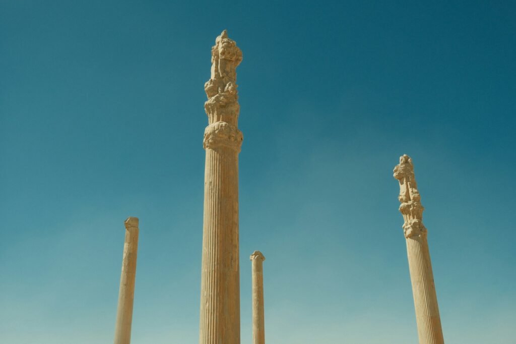 Colonnes monumentales de Persepolis, patrimoine mondial UNESCO en Iran