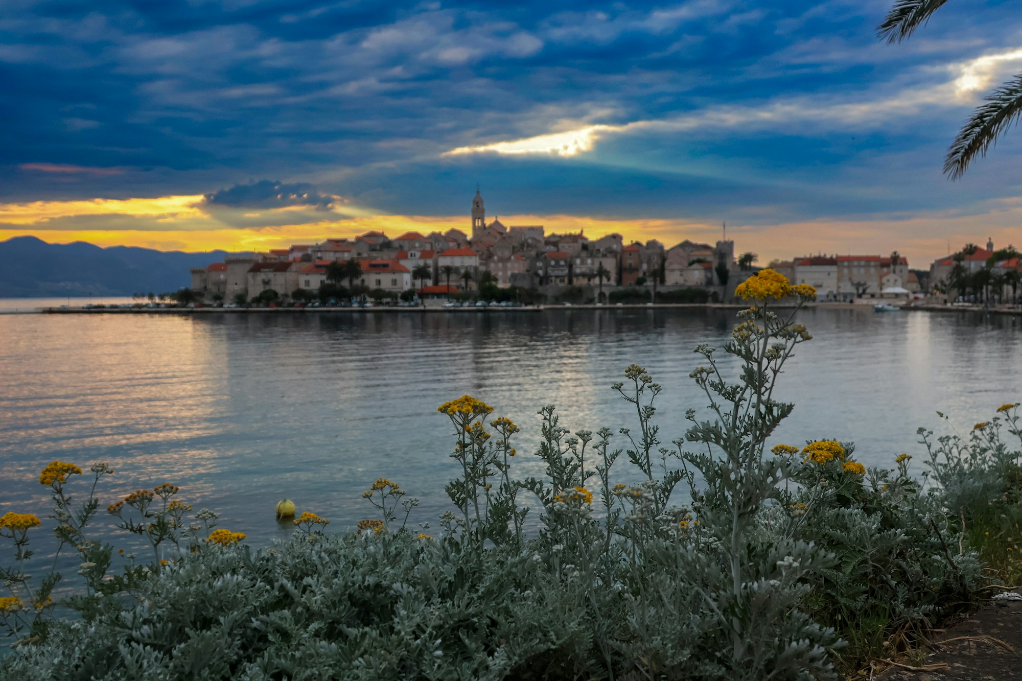 Panoramic view of Croatia's Kvarner Bay with turquoise waters and orange rooftops