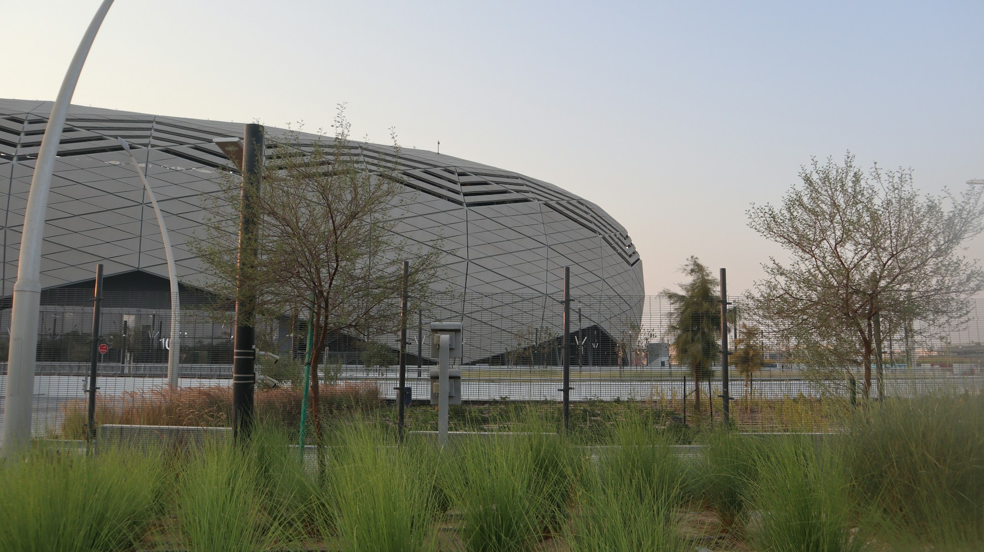 Modern stadium exterior — 2026 FIFA World Cup atmosphere