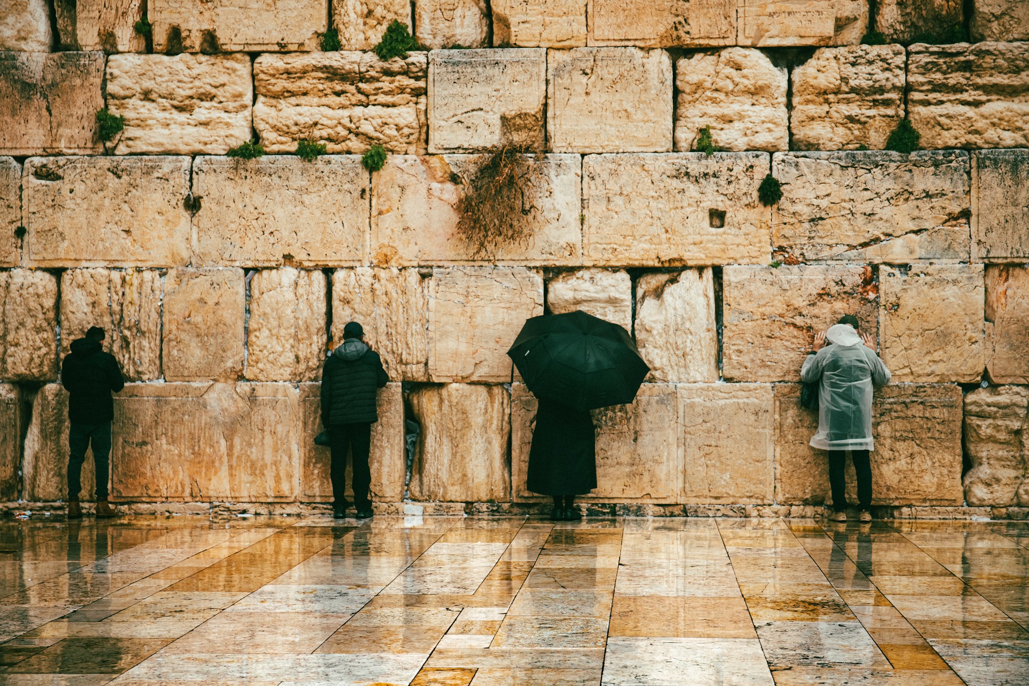 Panoramic view of Jerusalem with the Western Wall and the Dome of the Rock