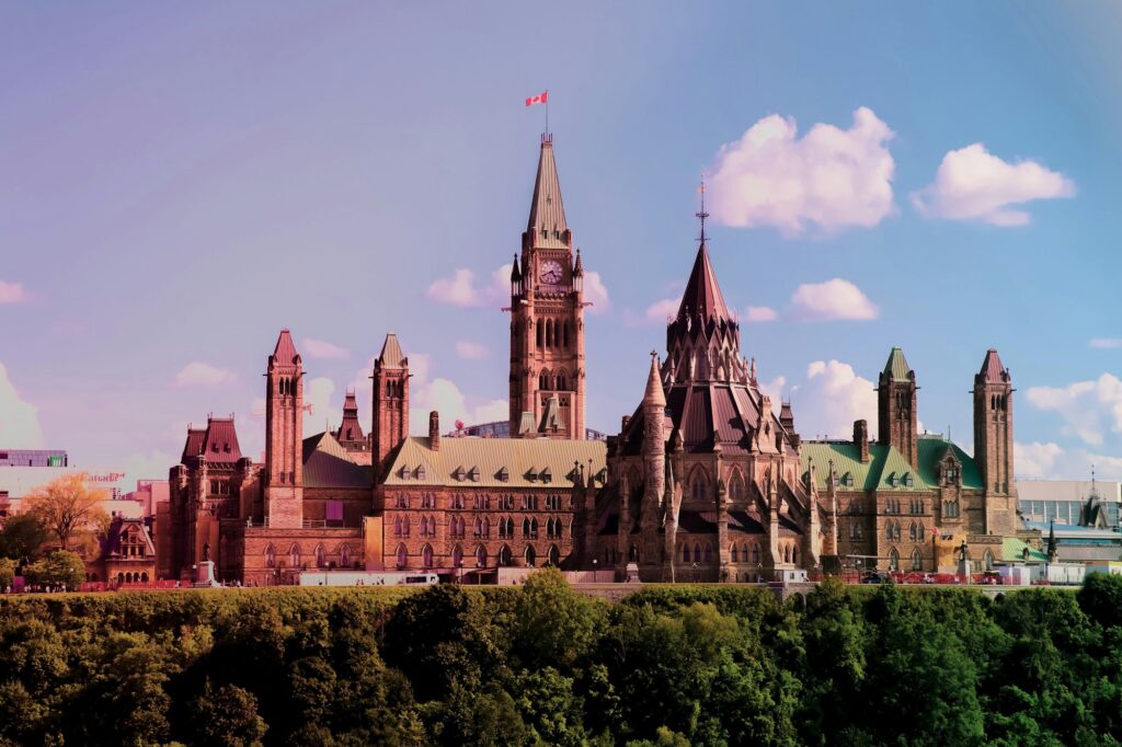 La Colline du Parlement à Ottawa lors des célébrations de la Fête du Canada