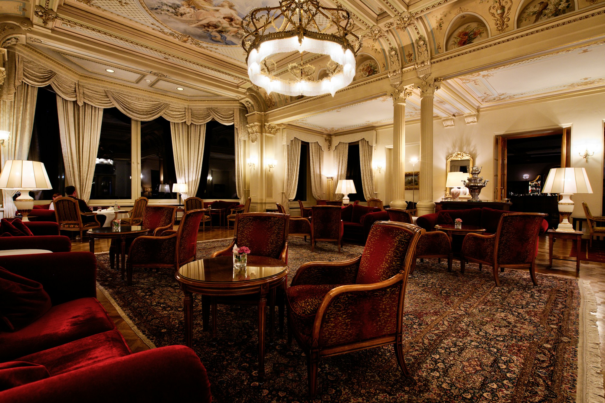 VIP lounge inside a major stadium at an international sporting event
