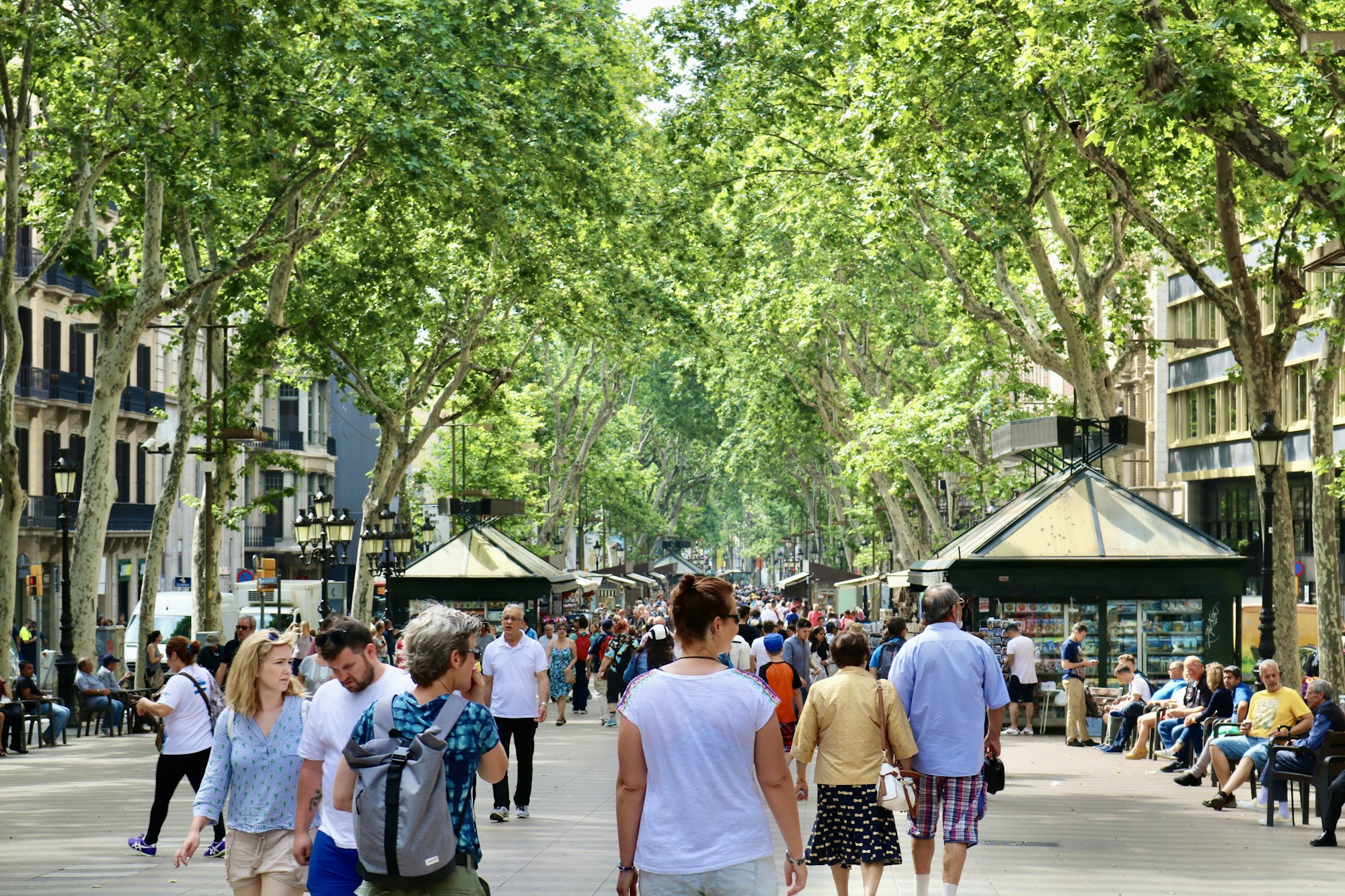 Quartier de Gràcia à Barcelone lors d'une fête de rue en été