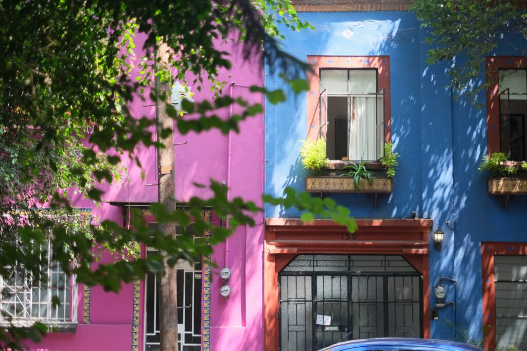 La Casa Azul de Frida Kahlo dans le quartier de Coyoacan, Mexico City