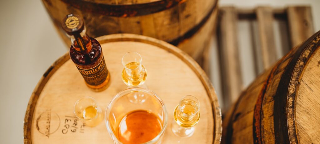 Jameson Distillery Bow Street Dublin premium experience Black Barrel blending tasting table