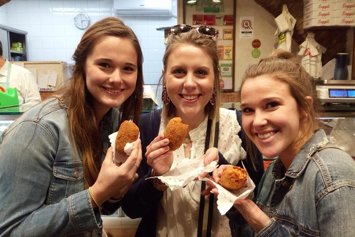 Street food tour dans le Trastevere depuis l'île Tibérine, supplì et cacio e pepe romains