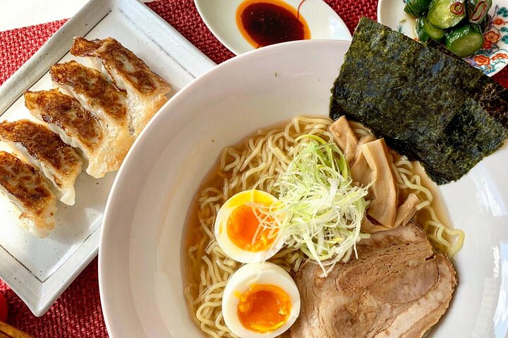 Home-style ramen and gyoza class Kyoto — broth from scratch, family recipe