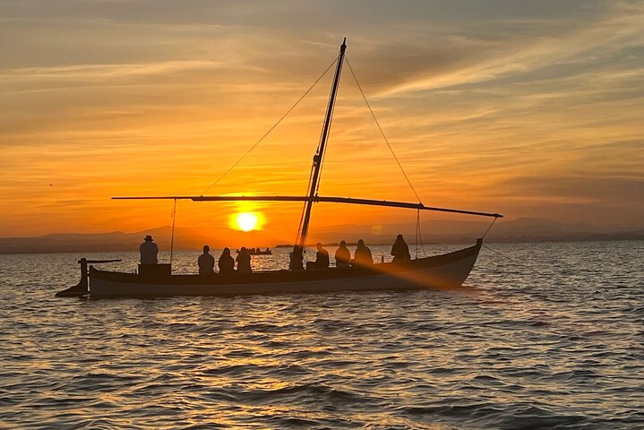 Bateau Albufera coucher de soleil lagune paella incluse Valence