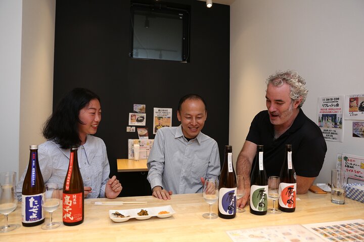 Private sake tasting Kyoto with certified sommelier — 8 sakes from Fushimi Nada Niigata, food pairing